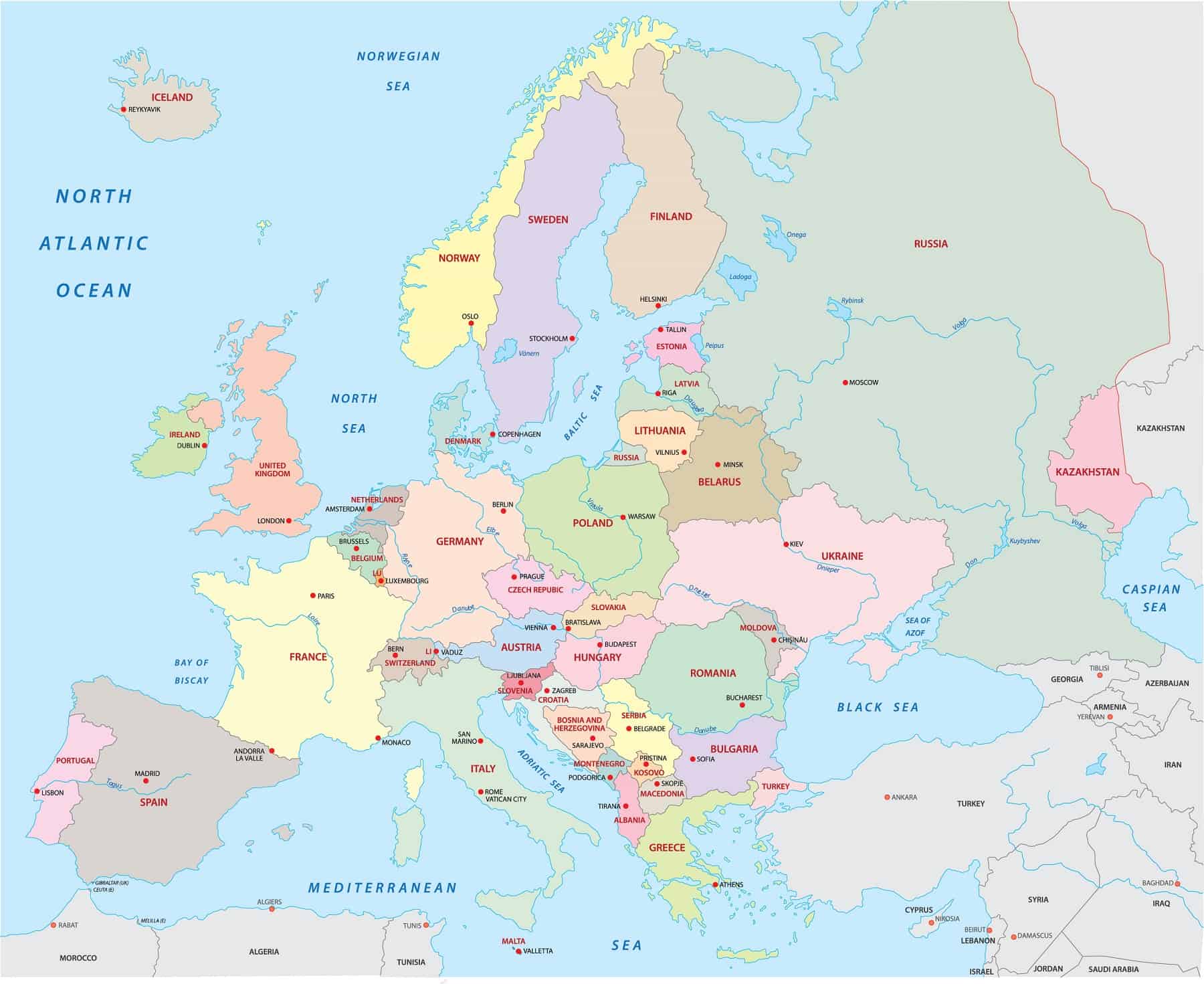 Mapa Da Europa Europa Destinos