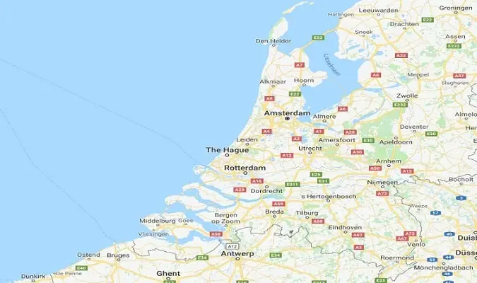 Mapa da Holanda