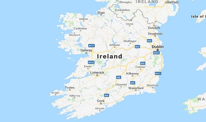 Mapa da Irlanda