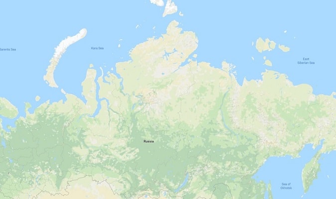 Mapa da Rússia